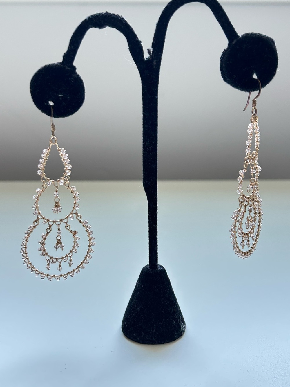 3 -tier drop earrings